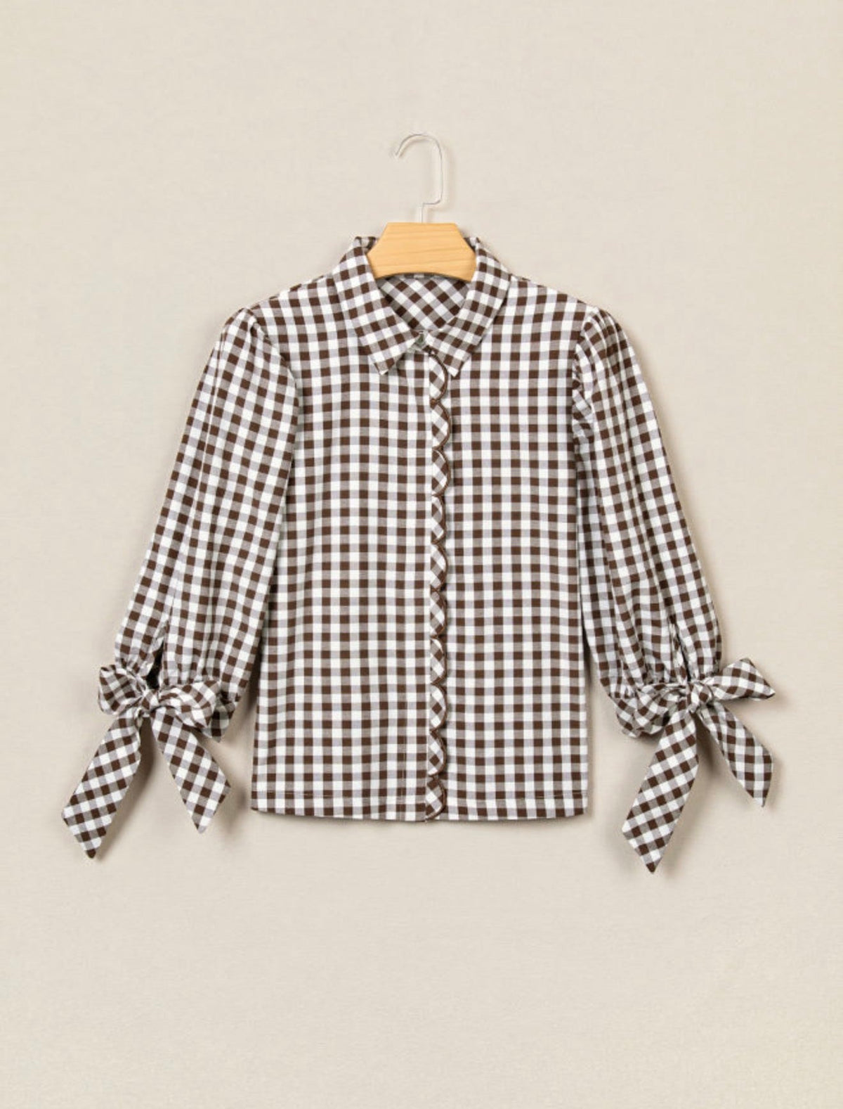 Button Brown Plaid Shirt RTS