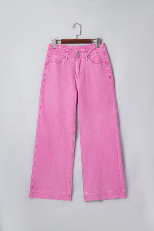 High Waisted Pink Jeans