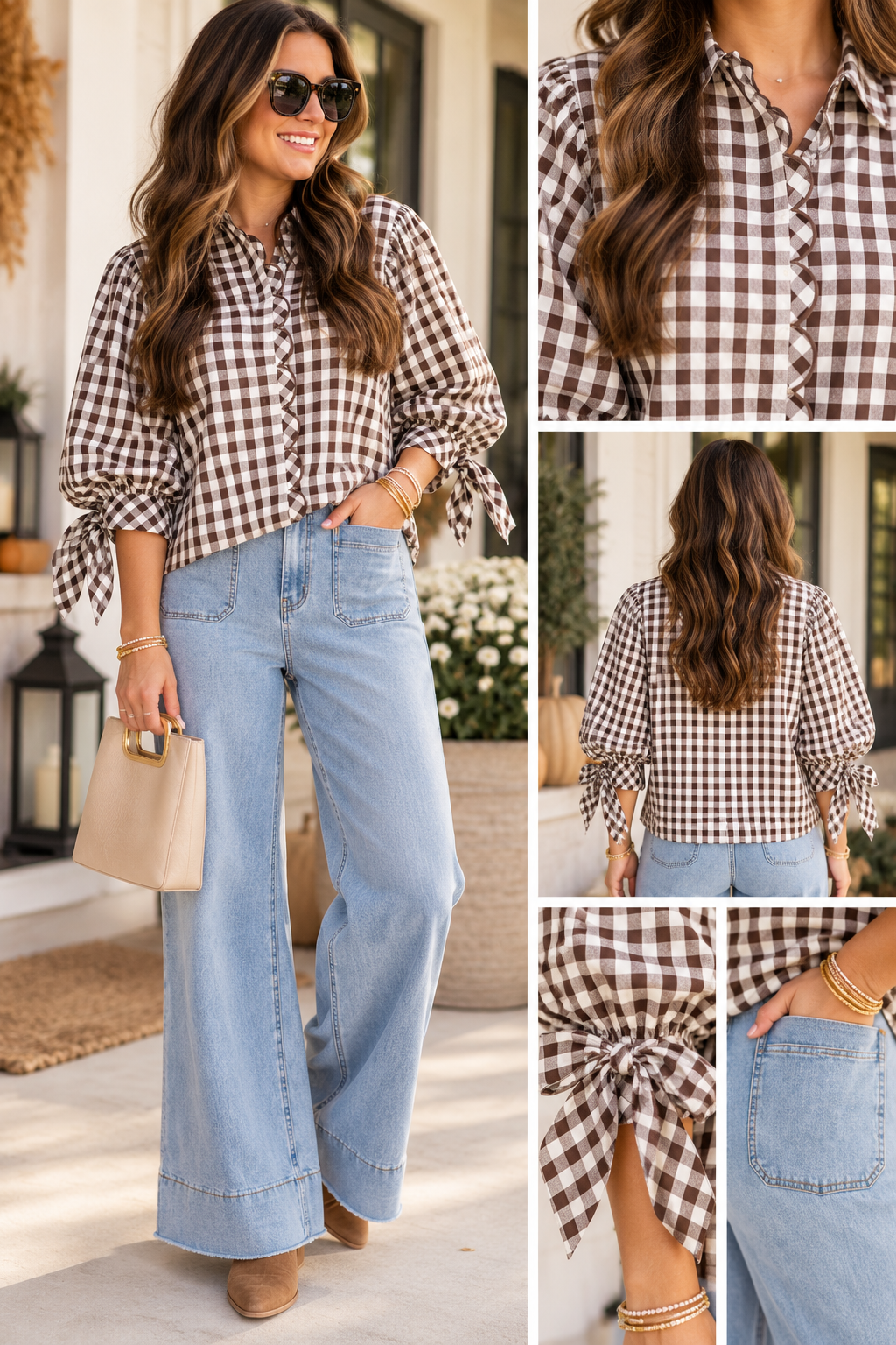 Button Brown Plaid Shirt RTS
